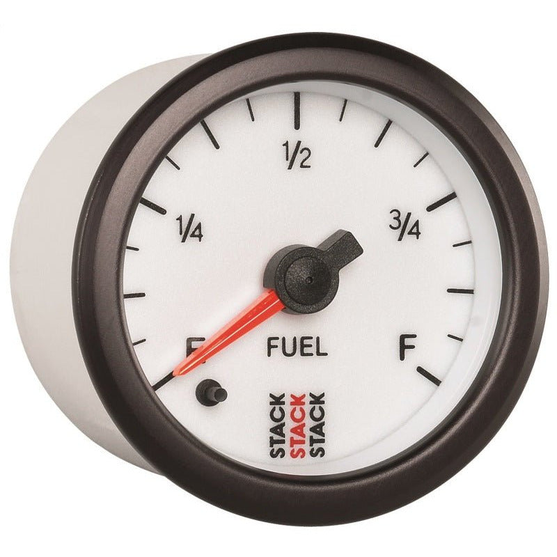 Autometer Stack 52mm 0-280 Ohm Programmable Pro Stepper Motor Fuel Level Gauge - White AutoMeter Gauges