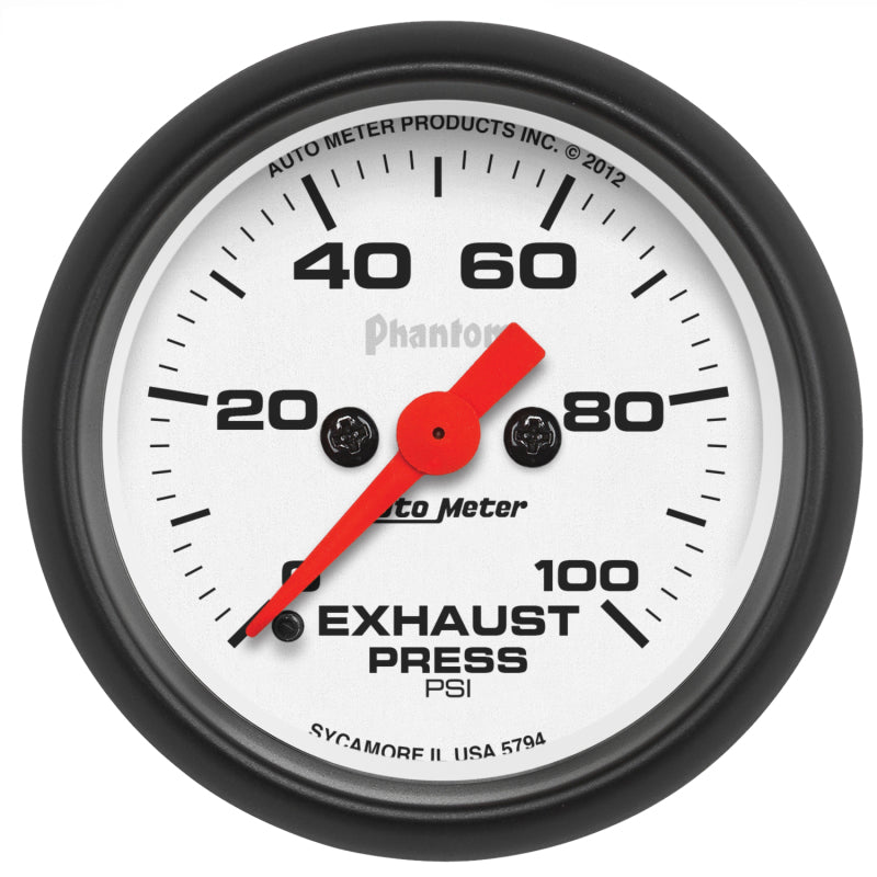Autometer Phantom 2 1/16 100psi Digital Stepper Motor Exhaust Pressure Gauge AutoMeter Gauges