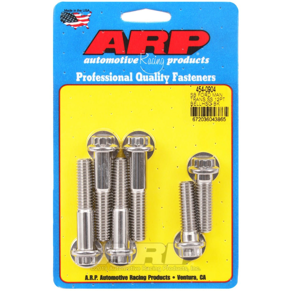 ARP Small Block Ford Manual Transmission 12pt Bellhousing Bolt Kit - Polished Stainless Steel ARP Hardware Kits - Other