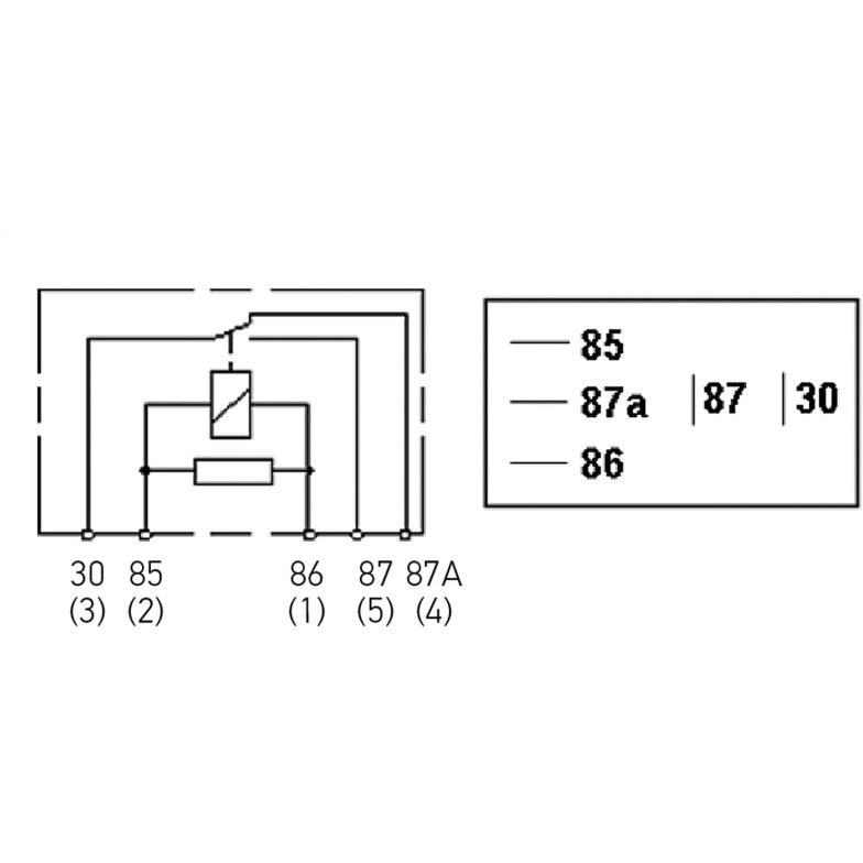 Hella Relay Micro Iso 5 Pole 12V Spst Res Hella Light Accessories and Wiring