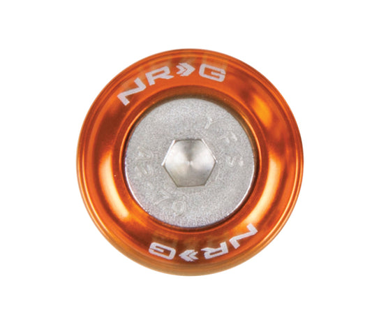 NRG Fender Washer Kit w/Rivets For Metal (Orange) - Set of 10