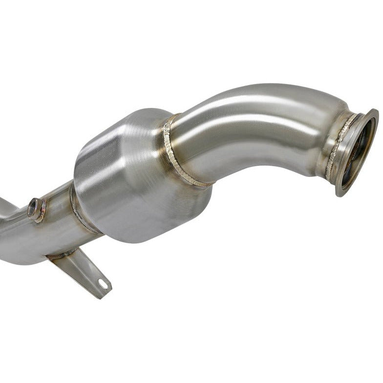 aFe Twisted Steel Down Pipe Catted 16-18 Infiniti Q50 / Q60 V6-3.0L (tt) aFe Downpipes