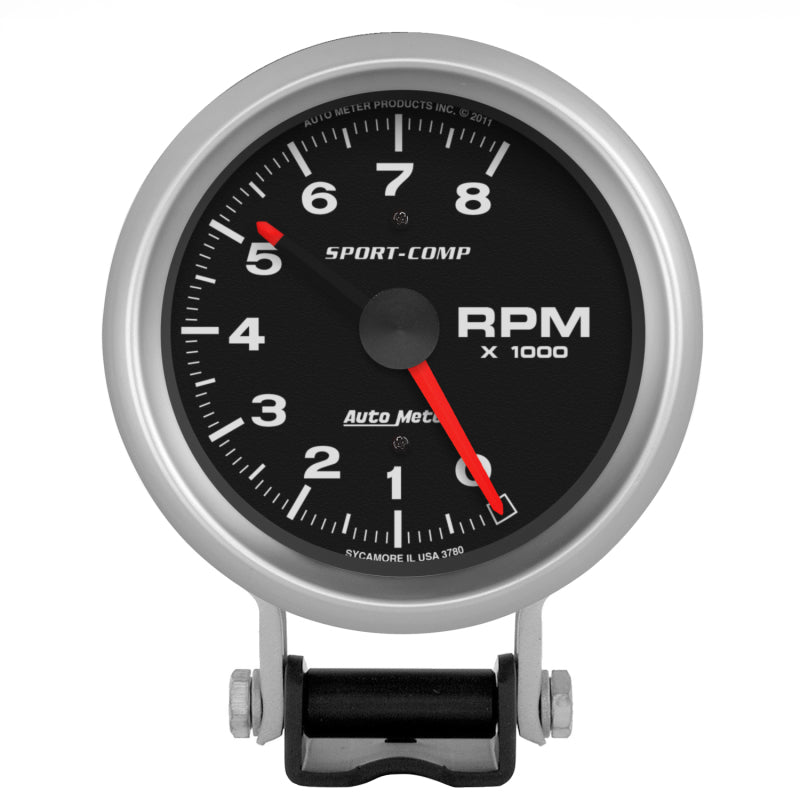 Autometer Standard 3-3/4in 8,000 RPM Pedestal Mount Tachometer AutoMeter Gauges