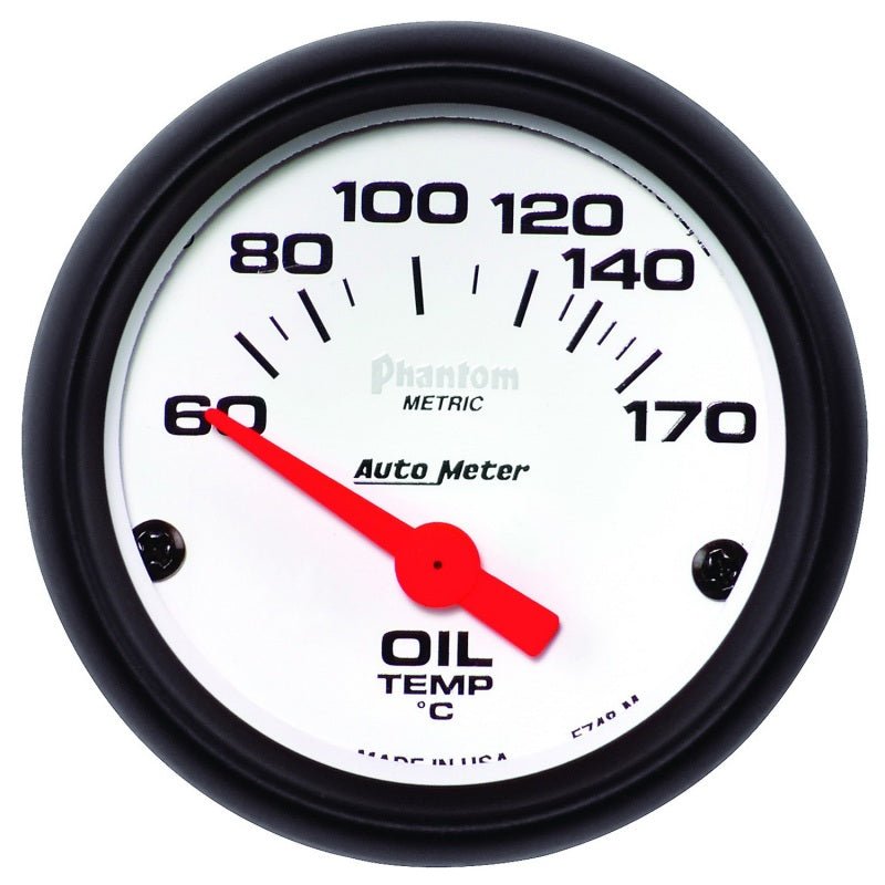 Autometer Phantom 2-1/16in 60-170 Deg F Electronic Oil Temperature Gauge AutoMeter Gauges