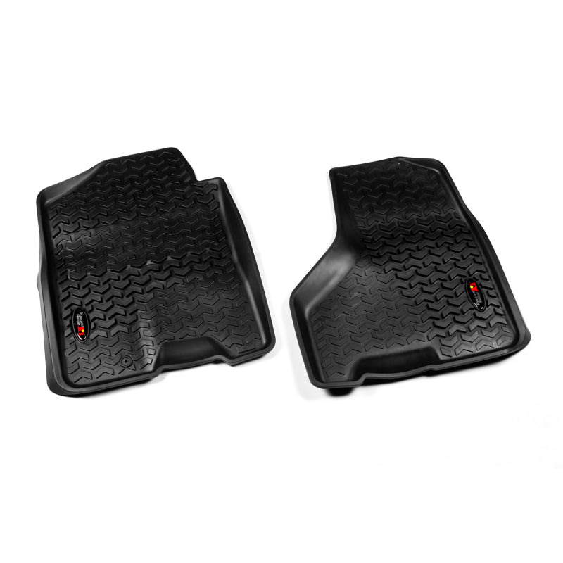 Rugged Ridge Floor Liner Front Black 2009-2011 Dodge Ram 1500 / 2500 / 3500 Crew Cab Rugged Ridge Floor Mats - Rubber