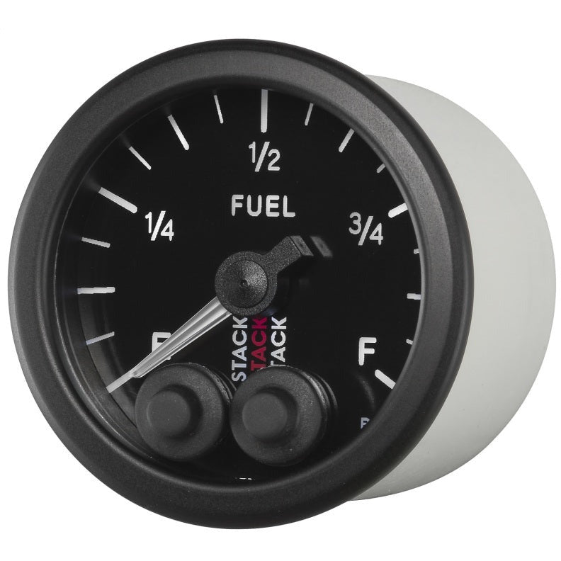 Autometer Stack 52mm 0-280 Ohm Programmable Pro-Control Fuel Level Gauge - Black AutoMeter Gauges