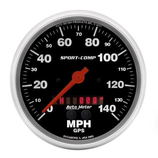 AutoMeter Gauge Speedometer 5in. 140MPH Gps Sport-Comp AutoMeter Gauges