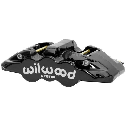 Wilwood Caliper - Aero-DS Forged Six-Piston Caliper Black 6.52in Piston 1.25in Rotor - Black Wilwood Brake Calipers - Perf