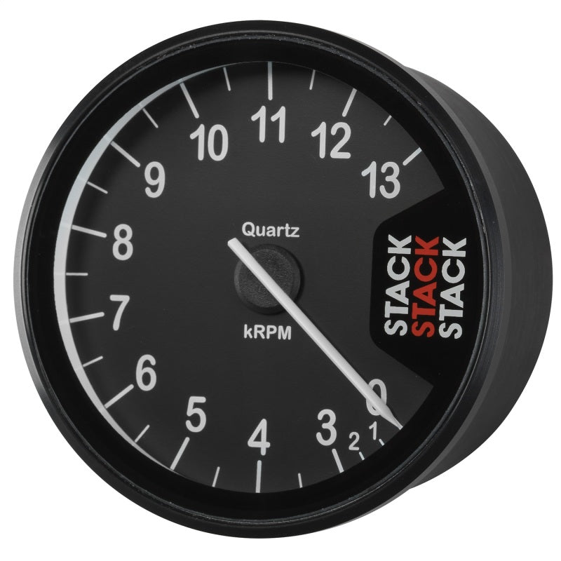 Autometer Stack Clubman Tachometer 80mm 0-3-13K RPM - Black AutoMeter Gauges