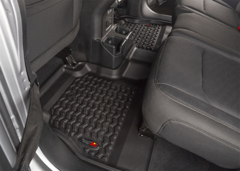 Rugged Ridge Floor Liner Rear Black 2018-2020 Jeep Wrangler JL 4 Dr Rugged Ridge Floor Mats - Rubber