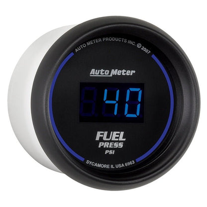 Autometer 52.4mm 1-100 PSI Black Digital Fuel Pressure Gauge AutoMeter Gauges