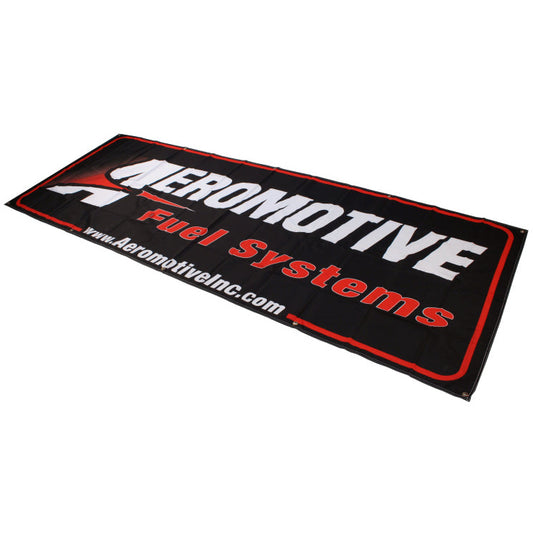 Aeromotive Banner - 32in x 92in (Black/Red) Aeromotive Marketing