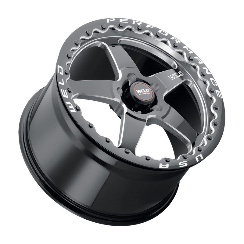 Weld Magnum Import 13x10 / 4x100mm BP / 5in. BS Black Wheel - Black Single Beadlock MT Weld Wheels - Forged