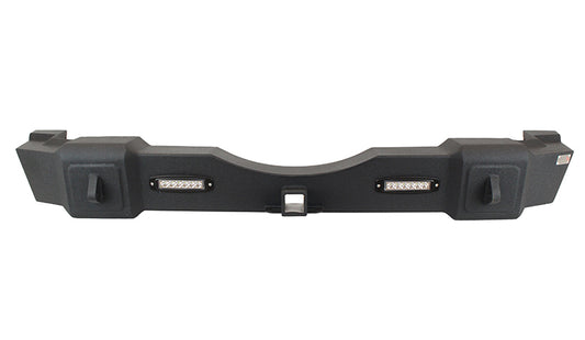 Fishbone Offroad 07-18 Jeep JK Wrangler Rubicon Steel Rear Bumper W/LEDs - Blk Textured Powdercoat