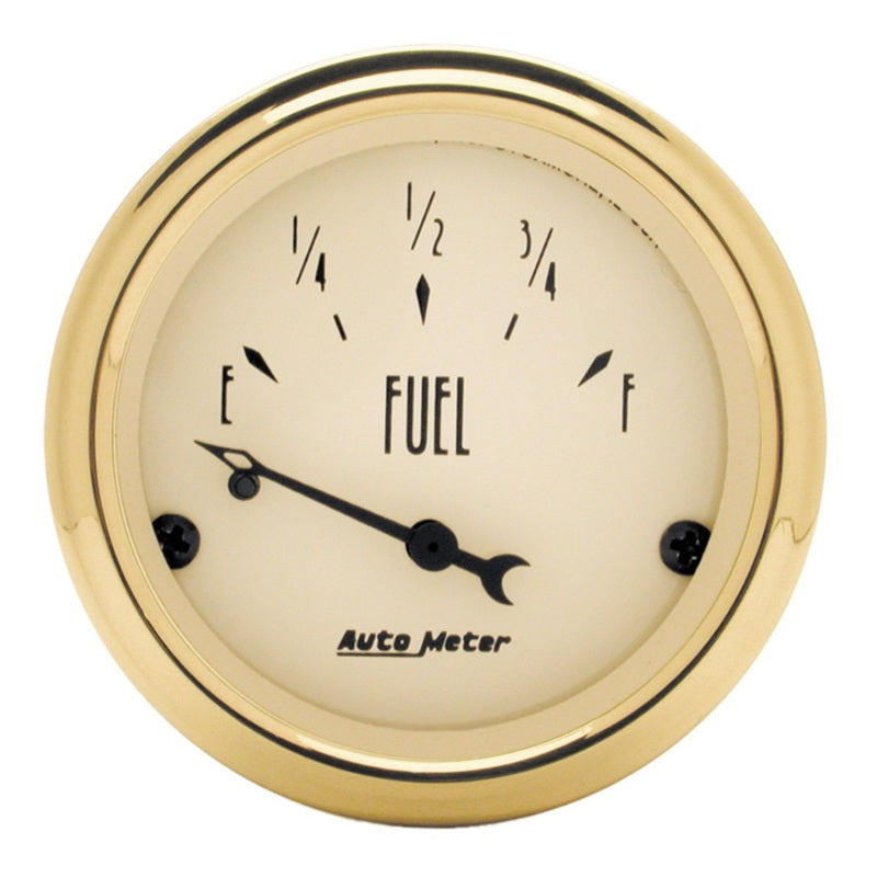 AutoMeter Gauge Fuel Level 2-1/16in. 0 Ohm(e) to 30 Ohm(f) Elec Golden Oldies AutoMeter Gauges