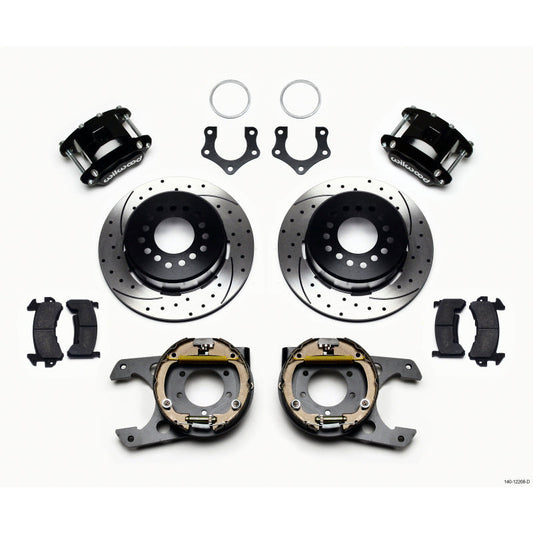 Wilwood D154 P/S Park Brake Kit Drilled Mopar/Dana 2.50in Off w/Snap Ring Brng Wilwood Big Brake Kits