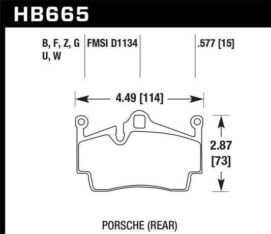 Hawk 13-16 Porsche 911 Rear HPS 5.0 Brake Pads