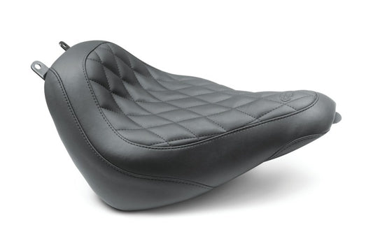 Mustang 18-21 Harley Heritage Classic, Deluxe Wide Tripper Solo Seat Diamond Stitch - Black