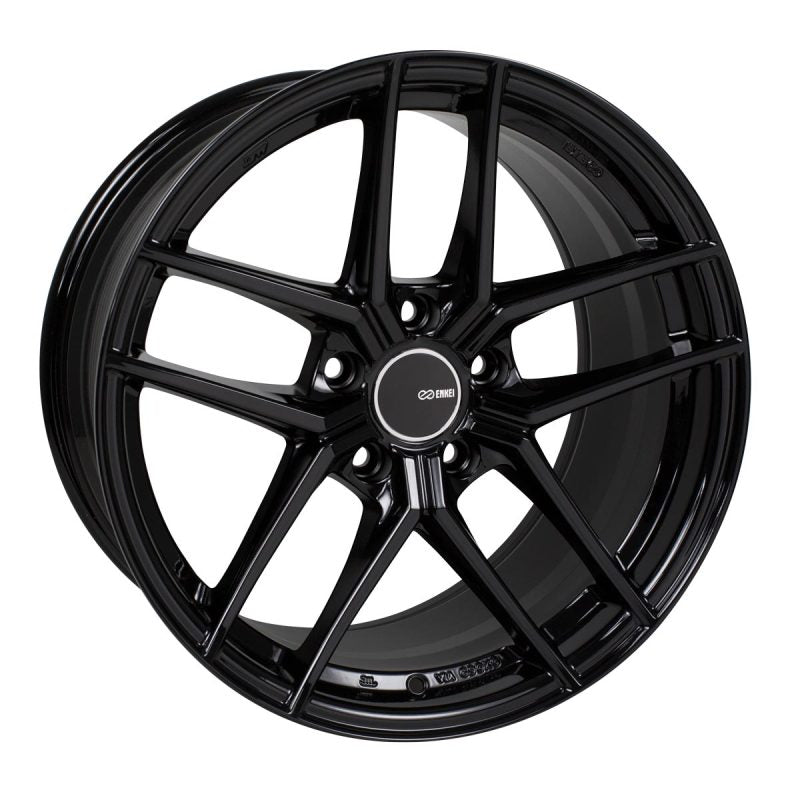 Enkei TY-5 18x9.5 5x100 45mm offset 72.6mm Bore Black Enkei Wheels - Cast