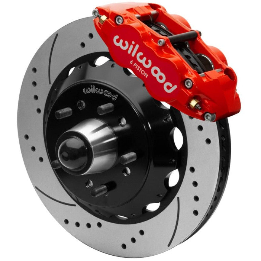 Wilwood Forged Narrow Superlite 6R Front Big Brake Kit 14in Rotors 63-87 C10 - Red Wilwood Big Brake Kits