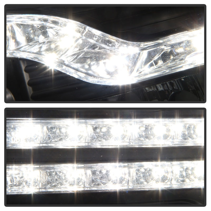 Spyder Chevy Silverado 1500 07-13 V2 Projector Headlights - LED DRL - Black PRO-YD-CS07V2-DRL-BK