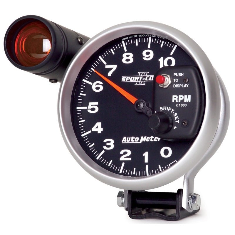 Autometer Sport-Comp II 5 inch 0-10000 RPM Pedestal Mount Tachometer Shift-Lite AutoMeter Gauges