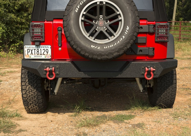 Rugged Ridge Spartan Rear Bumper Full Width 07-18 Jeep Wrangler JK Rugged Ridge Bumpers - Steel