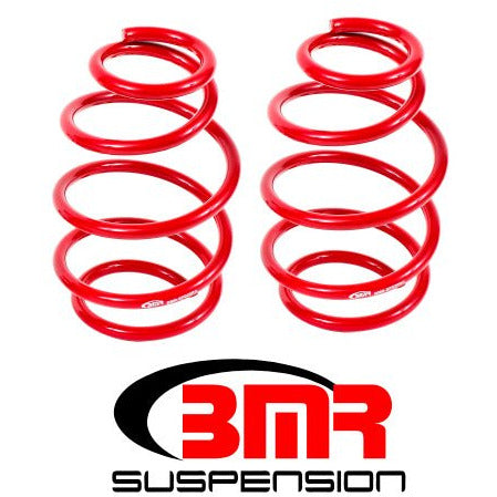 BMR 10-15 5th Gen Camaro V8 Front Lowering Springs - Red BMR Suspension Lowering Springs