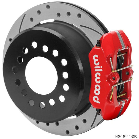 Wilwood Chevrolet 7-5/8in Rear Axle Dynapro Disc Brake Kit 11in Drilled/Slotted Rotor -Red Caliper Wilwood Big Brake Kits