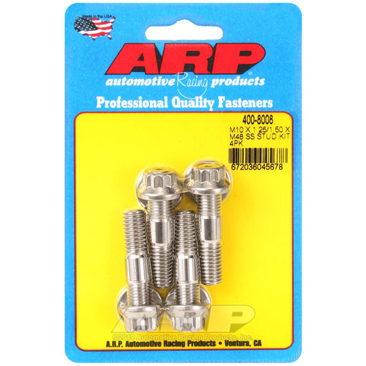 ARP M10 X 1.25/1.50 X 48mm Broached Stud Kit (4 Pcs) ARP Hardware - Singles