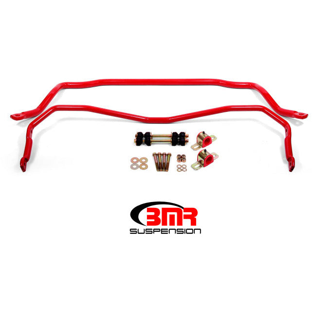 BMR 64-72 A-Body Front & Rear Sway Bar Kit w/ Bushings - Red BMR Suspension Sway Bars