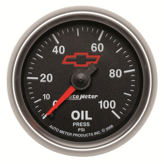 Autometer Sport-Comp II GM 52mm 0-100 PSI Mechanical Oil Pressure Gauge AutoMeter Gauges