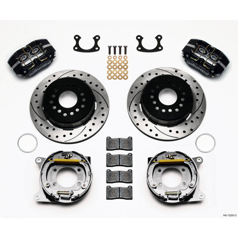 Wilwood Dynapro Dust-Boot P/S Park Brake Kit Drilled Small Ford 2.66in Offset Wilwood Big Brake Kits