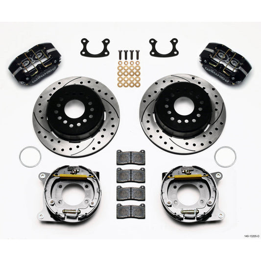 Wilwood Dynapro Dust-Boot P/S Park Brake Kit Drilled Small Ford 2.66in Offset Wilwood Big Brake Kits