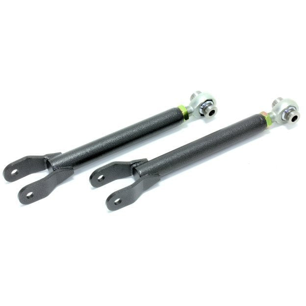 BMR 10-15 5th Gen Camaro Trailing Arms Rear w/ Single Adj. Rod Ends - Black Hammertone BMR Suspension Suspension Arms & Components