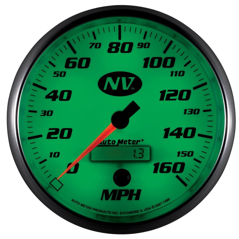 AutoMeter Gauge Speedometer 5in. 160MPH Elec. Programmable NV AutoMeter Gauges