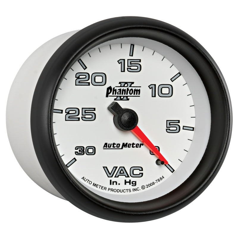 AutoMeter Gauge Vacuum 2-5/8in. 30Inhg Mechanical Phantom II AutoMeter Gauges