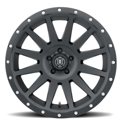 ICON Compression 20x10 5x150 -19mm Offset 4.75in BS 110.10mm Bore Satin Black Wheel