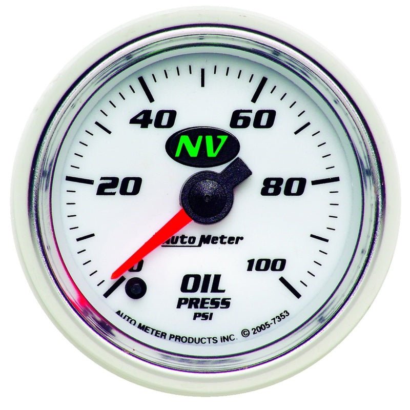 Autometer NV 2-1/16in 0-100 PSI Stepper Motor Oil Temp Gauge AutoMeter Gauges
