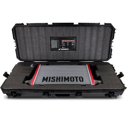 Mishimoto Universal Carbon Fiber Intercooler - Gloss Tanks - 600mm Silver Core - C-Flow - DG V-Band