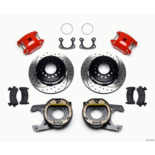 Wilwood D154 P/S P-B Kit Drilled-Red Small Ford 2.50in Offset Wilwood Big Brake Kits