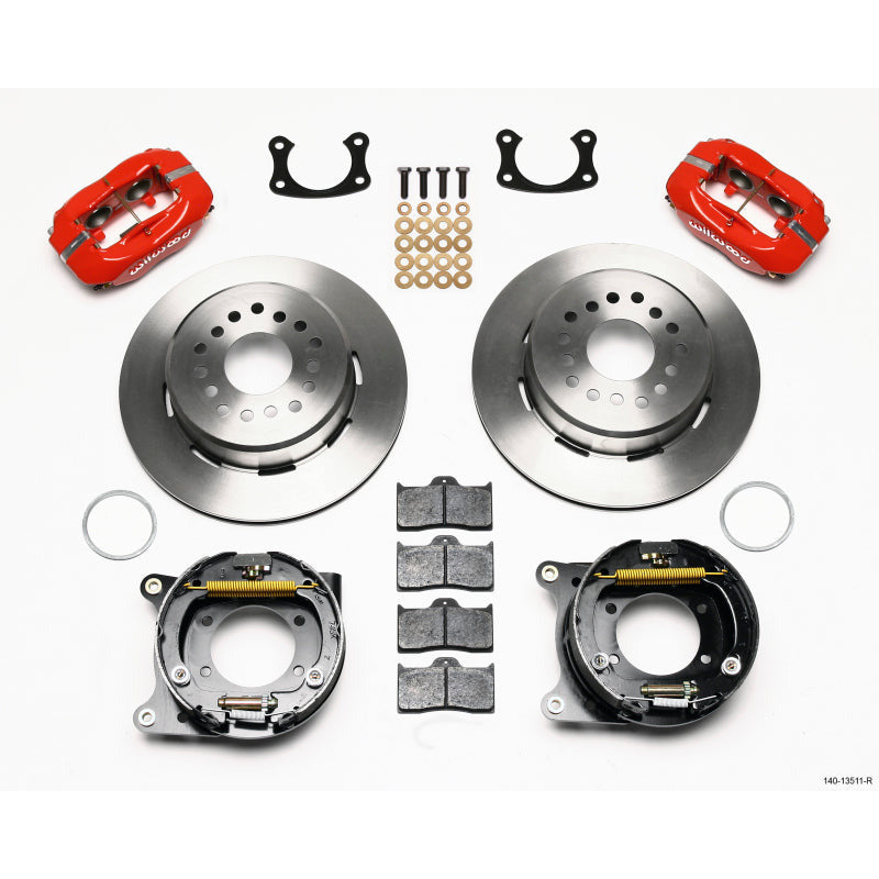 Wilwood Forged Dynalite P/S Park Brake Kit Red BOP Axle 2.75in Bearing 2.75 Offset Wilwood Big Brake Kits