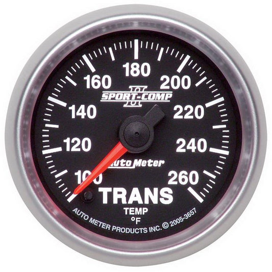 Autometer Sport-Comp II 52.4mm 100-260 Deg. F Transmission Temprature Gauge AutoMeter Gauges