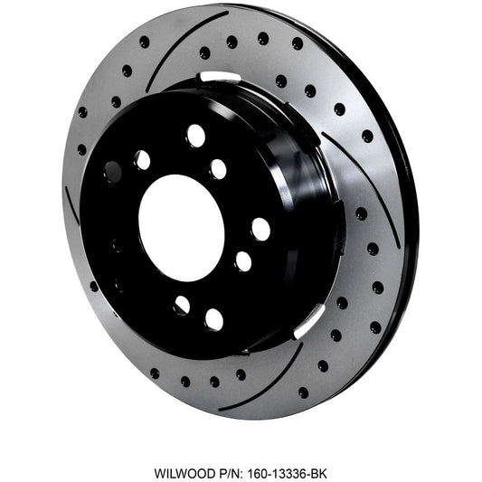 Wilwood Rotor-1.91in Offset-SRP-BLK-Drill-RH 12.19 x .810 - 5 x 5.50 Wilwood Brake Rotors - 2 Piece