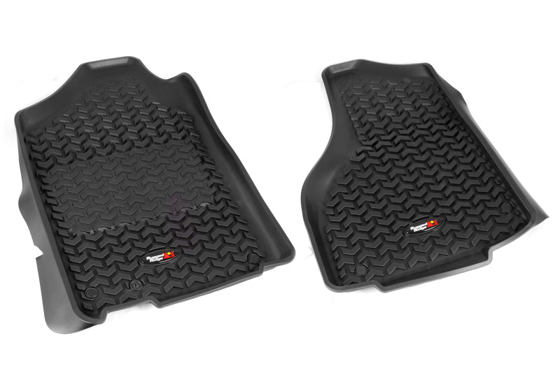 Rugged Ridge Floor Liner Front Black 2012-2018 Dodge Ram 1500 Quad Cab Rugged Ridge Floor Mats - Rubber