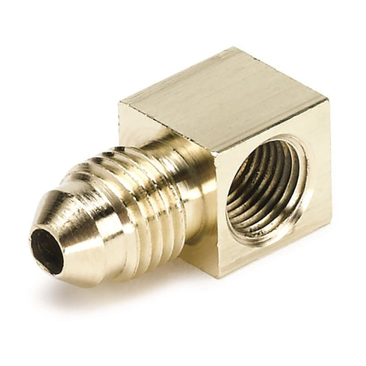 Autometer 1/8 NPTF Female to-4AN Male Pressure Gauge Adaptor 90 Deg (Brass) AutoMeter Gauges