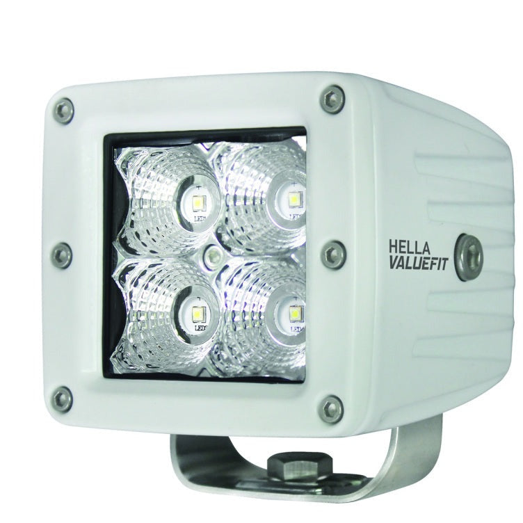 Hella HVF Cube 4 LED Off Road Kit - 3.1in 12W Flood Beam Hella Light Bars & Cubes