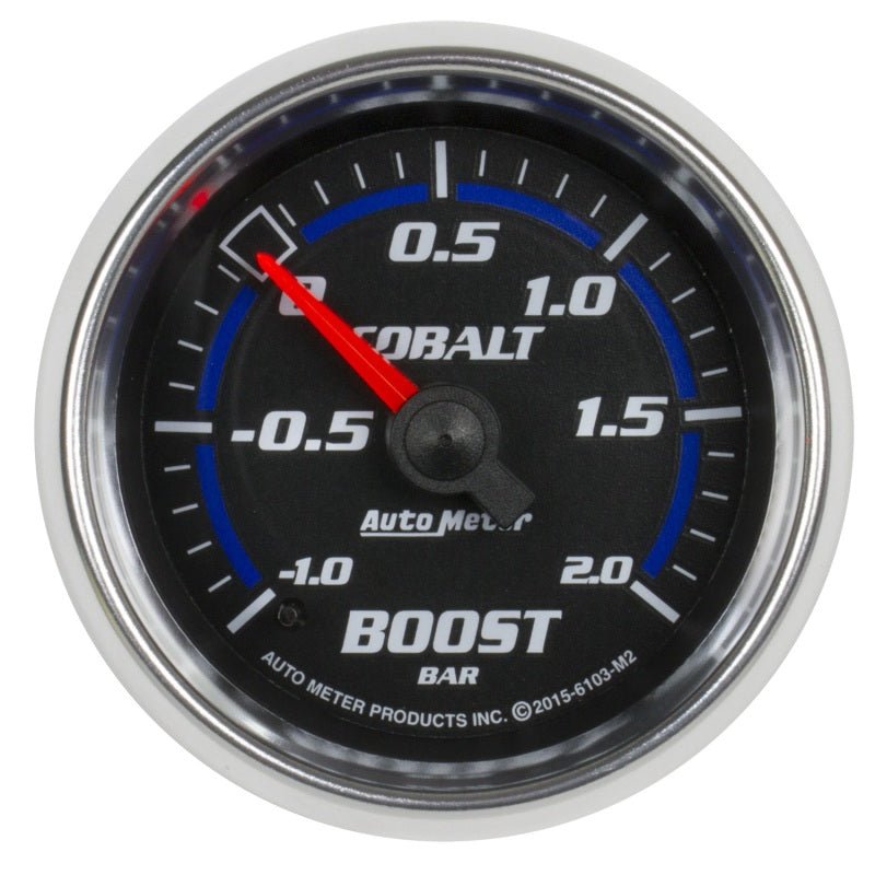 Autometer Cobalt Gauge Vac/Boost 2 1/16in -1 - +2 Bar Mechanical Cobalt AutoMeter Gauges