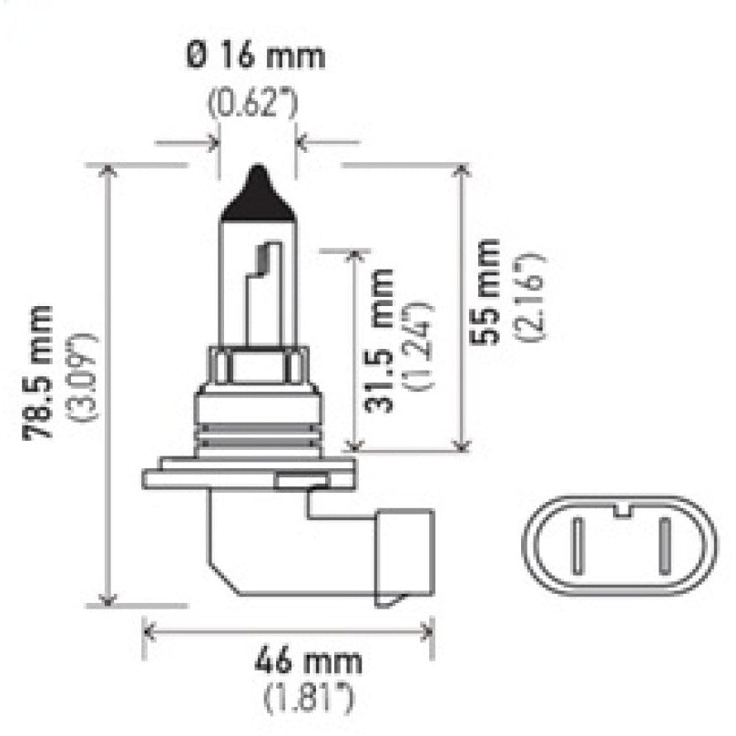 Hella Bulb 9006 12V 55W P22D T4 +50 Hella Bulbs