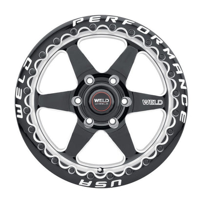 Weld S909 17x10 Ventura 6 Beadlock 6x139.7 ET25 BS6.50 Gloss BLK MIL DIA 106.1 Weld Wheels - Cast